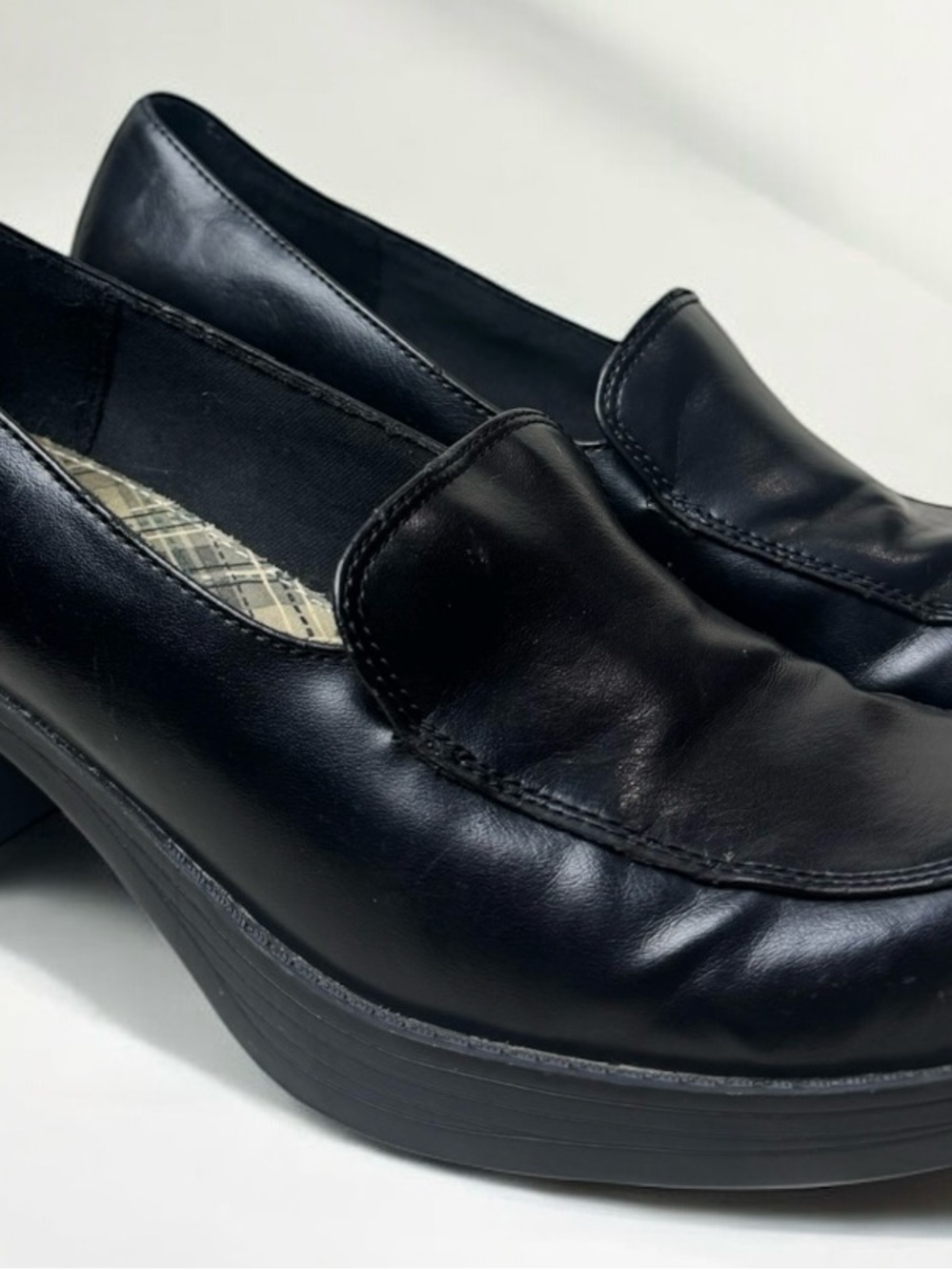 Women’s size 10 Y2K LOWER EAST SIDE Black Leather Mary Jane Platform Loafers